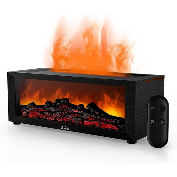 Other - Colorful Flame Fireplace Aroma Diffuser 7 Color Modes Essential Oil Humidifer